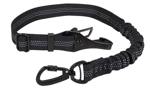 Laisse pour Chien avec Ceinture de sécurité pour Chien Laisse de sécurité réfléchissante noire pour chien, 55-65 cm, sangles ajustables, clip métallique pour voyage sécurisé.