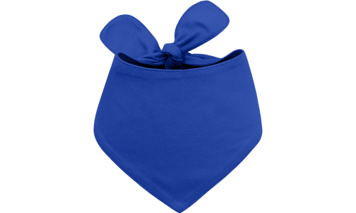 Bandana per cane in cotone blu con nodo, facile da lavare, adatta per cani e gatti, leggera per il comfort dell'animale.