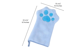 Serviette Microfibre pour Chien et Chat – Gant de Séchage Doux et Absorbant pour le Bain