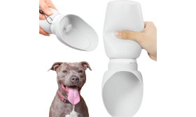 Gourde Pliable pour Chien 550 ml – Gamelle de Voyage en Silicone Alimentaire pour Animaux