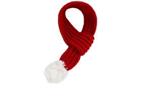 Écharpe de Noël tricotée chaude pour chien – Accessoire festif pour animal de compagnie