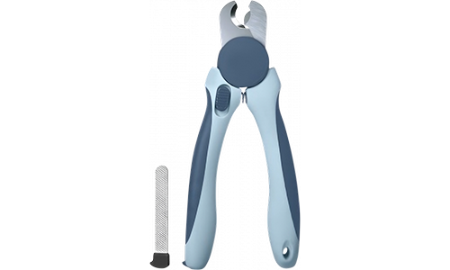 Tagliaunghie per Animali Tagliaunghie per cane blu con manici ergonomici e protezione di sicurezza, con lima metallica, adatto per cani e gatti.
