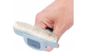 Peigne de Toilettage pour Chien Brosse bleue démontée pour chien, lame métallique amovible et poignée ergonomique, pour enlever les poils morts.